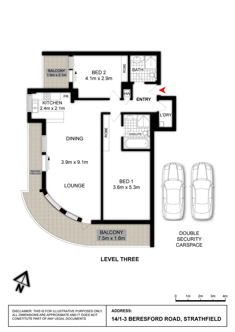 Floorplan of Homely apartment listing, 14/1-3 Beresford Road, Strathfield NSW 2135