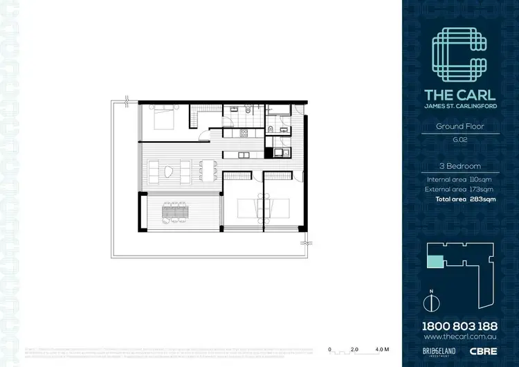 Floorplan of Homely apartment listing, G02/2-8 James Street, Carlingford NSW 2118