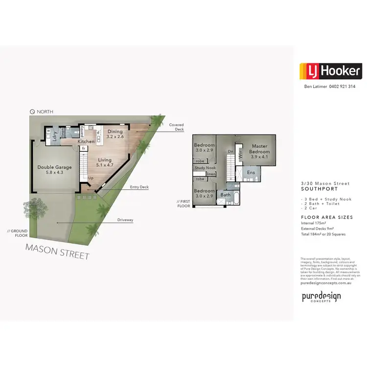 Floorplan of Homely townhouse listing, 3/30 Mason Street, Southport QLD 4215