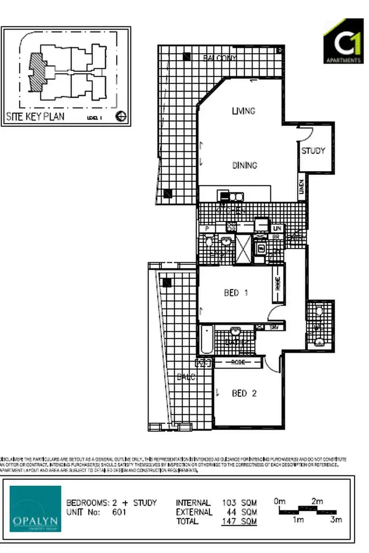 Floorplan of Homely unit listing, 601/1 Kingsmill Street, Chermside QLD 4032