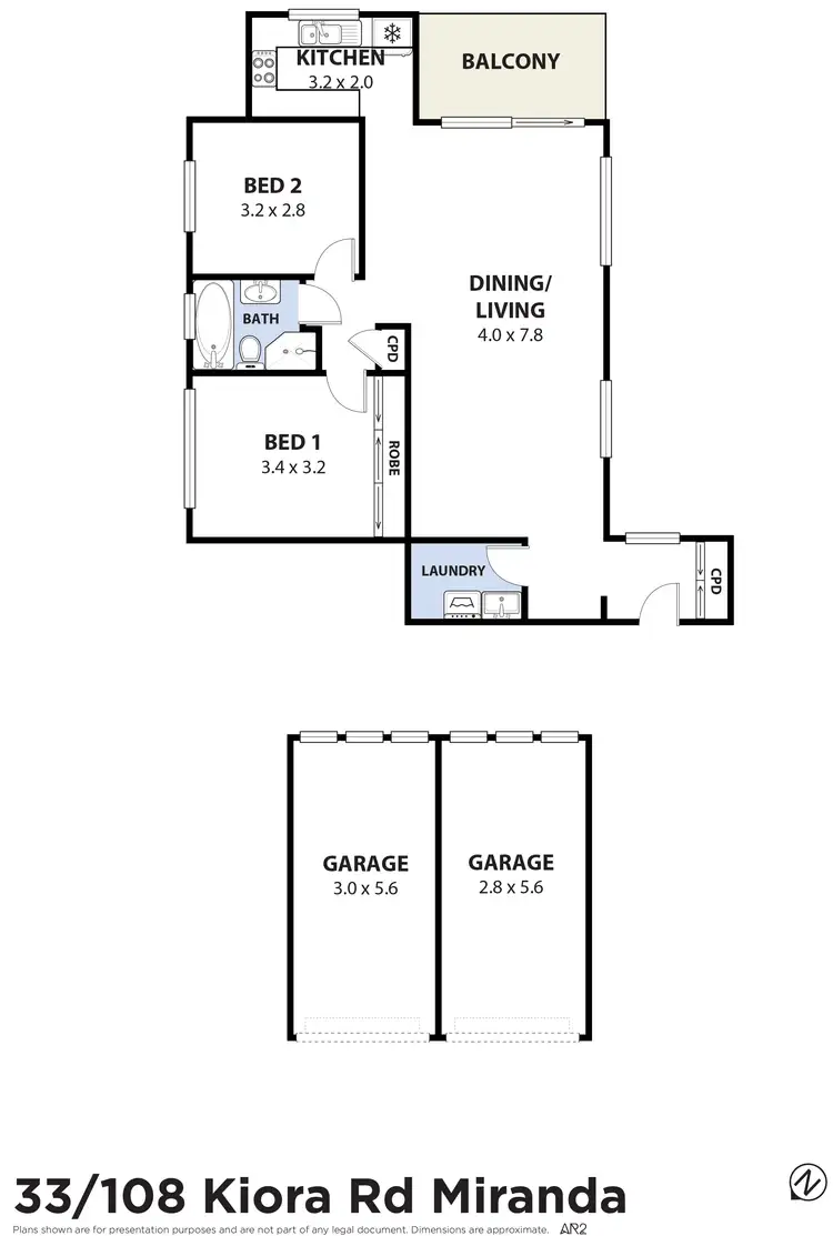 Floorplan of Homely unit listing, 33/108 Kiora Road, Miranda NSW 2228