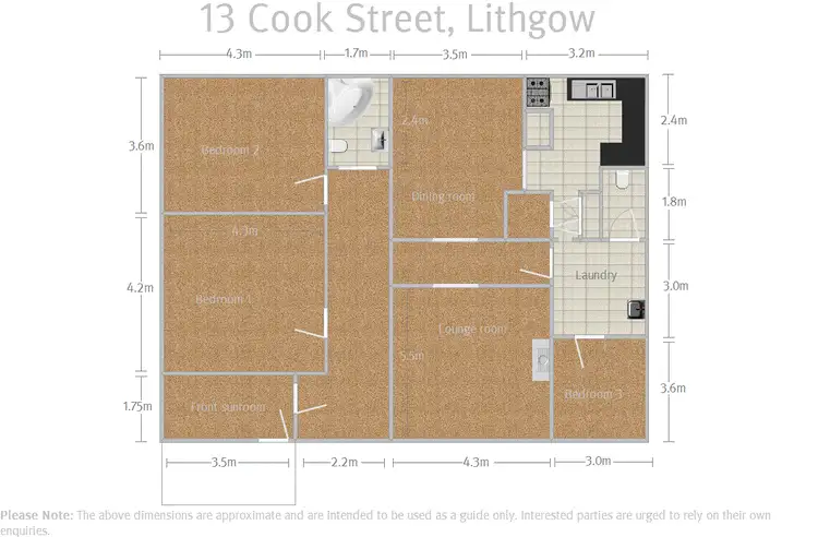 Floorplan of Homely house listing, 13 Cook Street, Lithgow NSW 2790