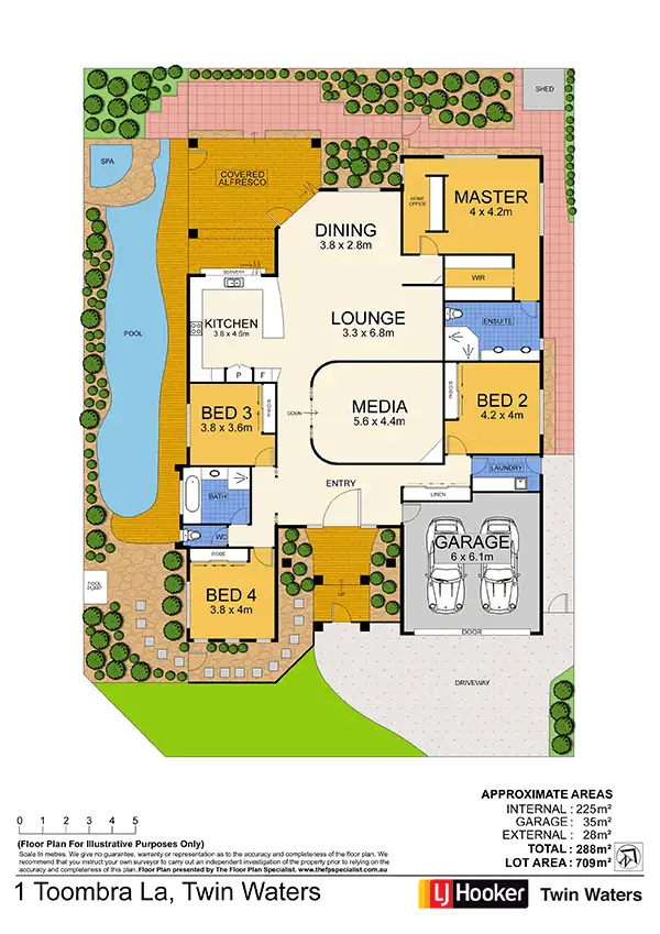 Floorplan of Homely house listing, 1 Toombra Lane, Twin Waters QLD 4564