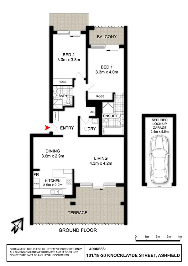 Floorplan of Homely unit listing, 101/18-20 Knocklayde Street, Ashfield NSW 2131