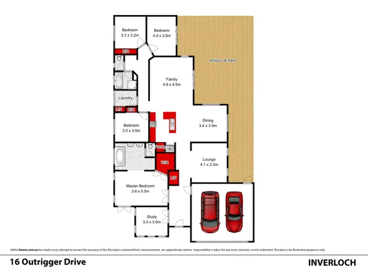Floorplan of Homely house listing, 16 Outrigger Drive, Inverloch VIC 3996