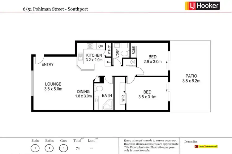 Floorplan of Homely unit listing, 6/51 Pohlman Street, Southport QLD 4215