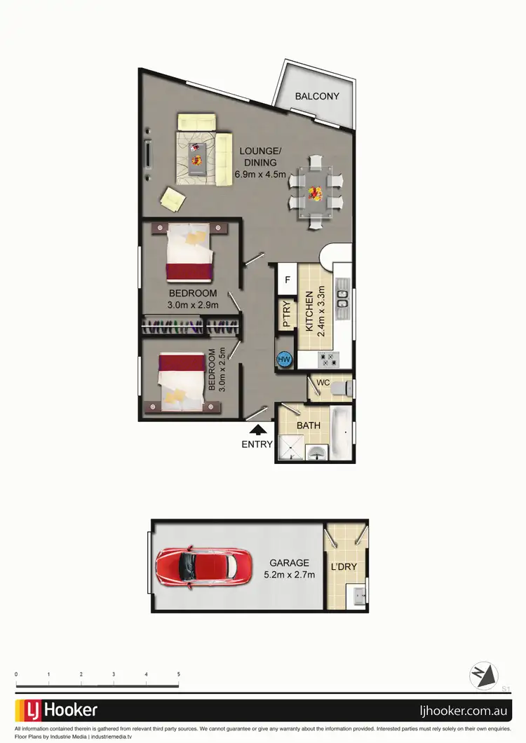 Floorplan of Homely unit listing, 1/5 Davison Street, Queanbeyan NSW 2620