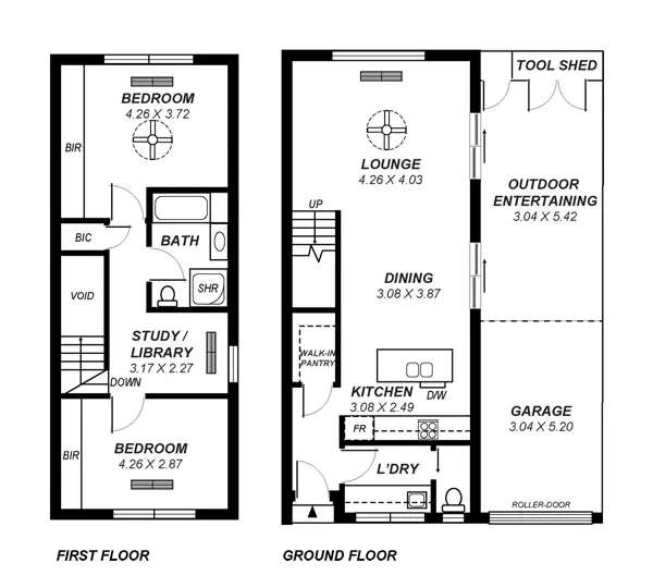Floorplan of Homely townhouse listing, 2/12 Charles Street, Unley SA 5061