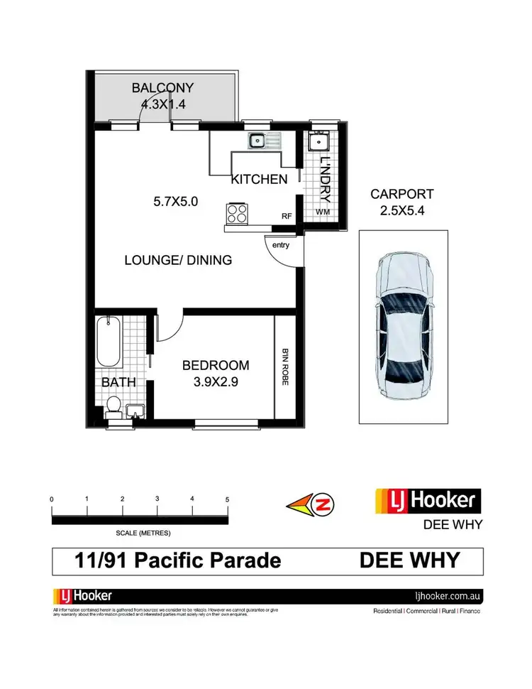 Floorplan of Homely unit listing, 11/91 Pacific Parade, Dee Why NSW 2099