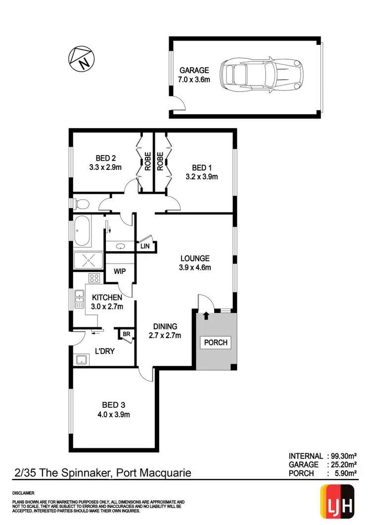 Floorplan of Homely villa listing, 2/35 The Spinnaker, Port Macquarie NSW 2444