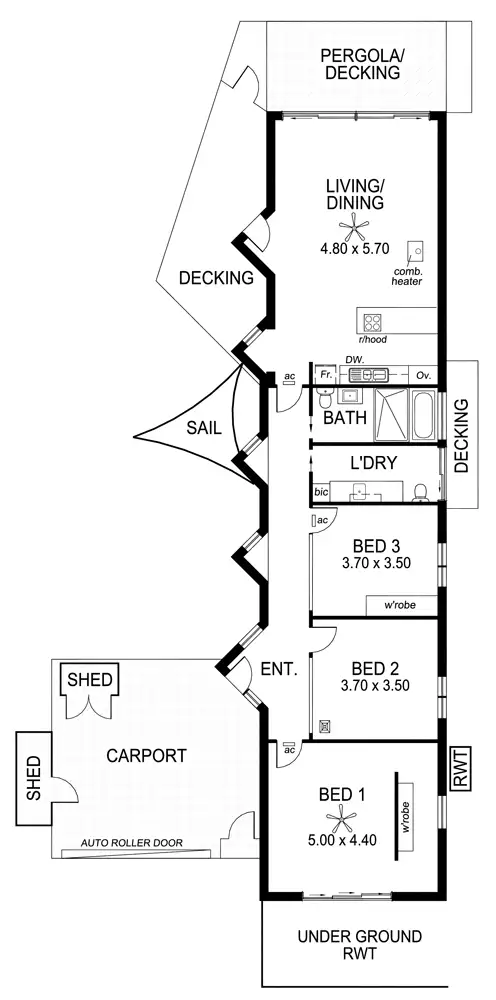 Floorplan of Homely house listing, 5 Bassi Street, Marion SA 5043