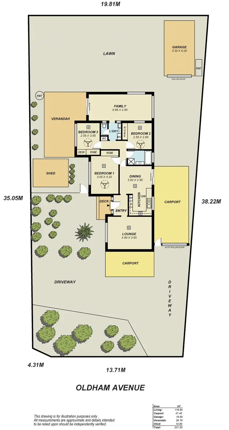 Floorplan of Homely house listing, 2 Oldham Avenue, Modbury Heights SA 5092