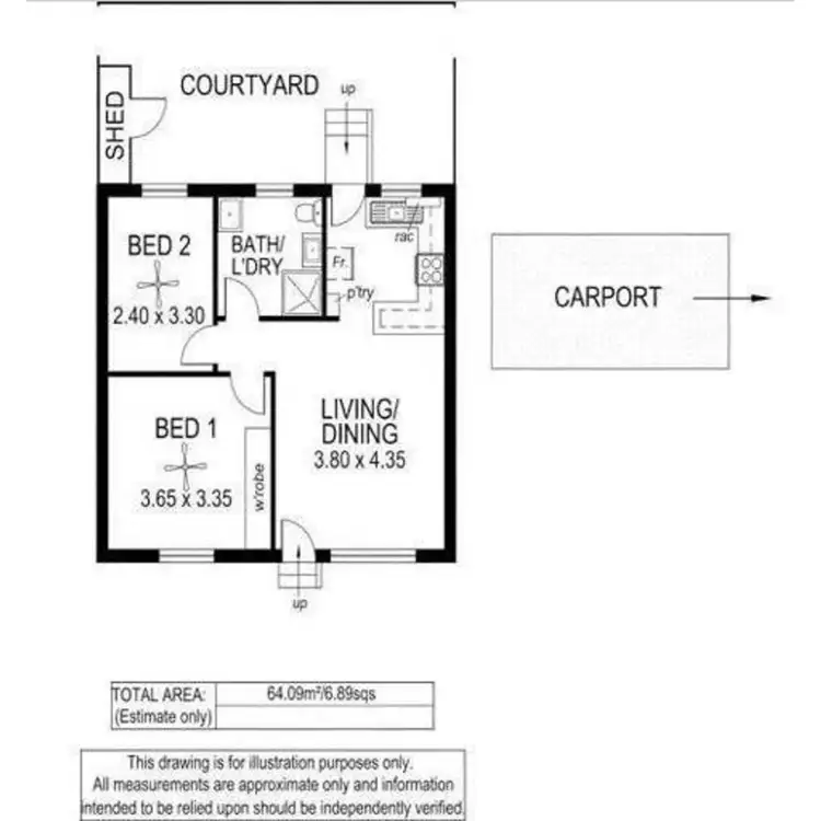 Floorplan of Homely unit listing, 3/12 Garfield Street, Klemzig SA 5087