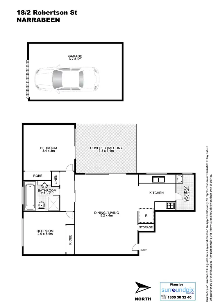 Floorplan of Homely unit listing, 18/2 Robertson Street, Narrabeen NSW 2101