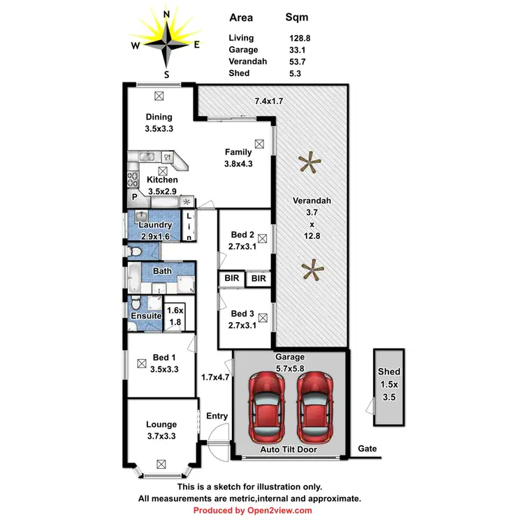 Floorplan of Homely house listing, 1 Birkett Street, Evanston SA 5116