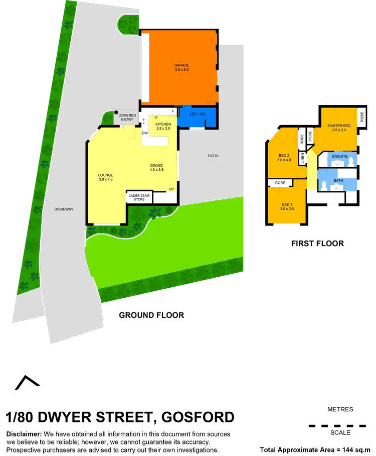 Floorplan of Homely unit listing, 1/80 Dwyer Street, North Gosford NSW 2250