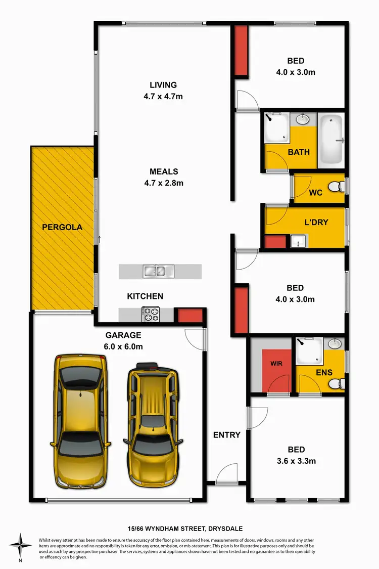 Floorplan of Homely unit listing, 15/66 Wyndham Street, Drysdale VIC 3222