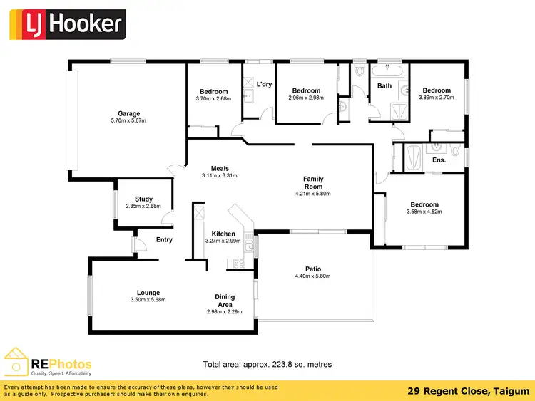 Floorplan of Homely house listing, 29 Regent Close, Taigum QLD 4018