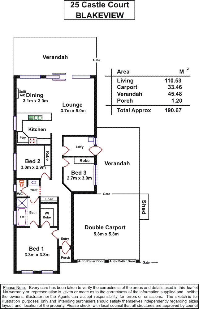 Floorplan of Homely house listing, 25 Castle Court, Blakeview SA 5114