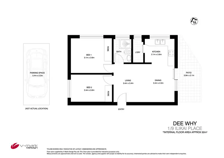 Floorplan of Homely unit listing, 1/9 Ilikai Place, Dee Why NSW 2099