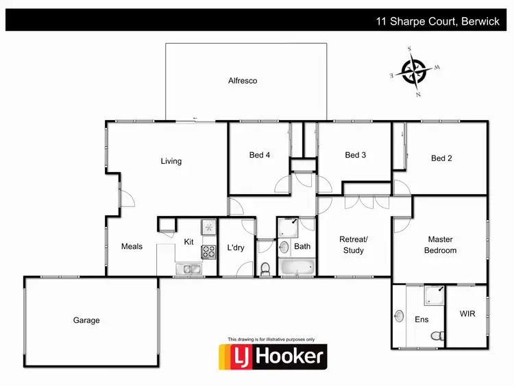 Floorplan of Homely house listing, 11 Sharpe Court, Berwick VIC 3806