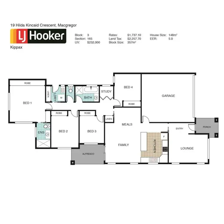 Floorplan of Homely house listing, 19 Hilda Kincaid Crescent, Macgregor ACT 2615