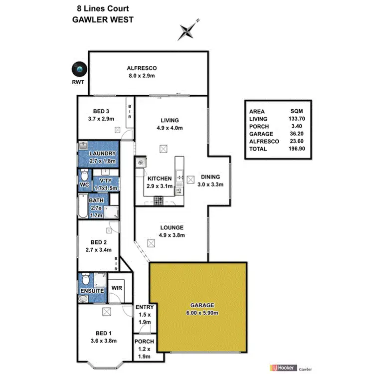 Floorplan of Homely house listing, 8 Lines Court, Gawler West SA 5118
