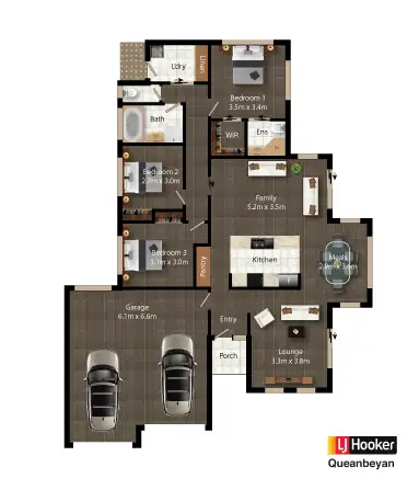 Floorplan of Homely house listing, 6 Northcliffe Place, Queanbeyan NSW 2620