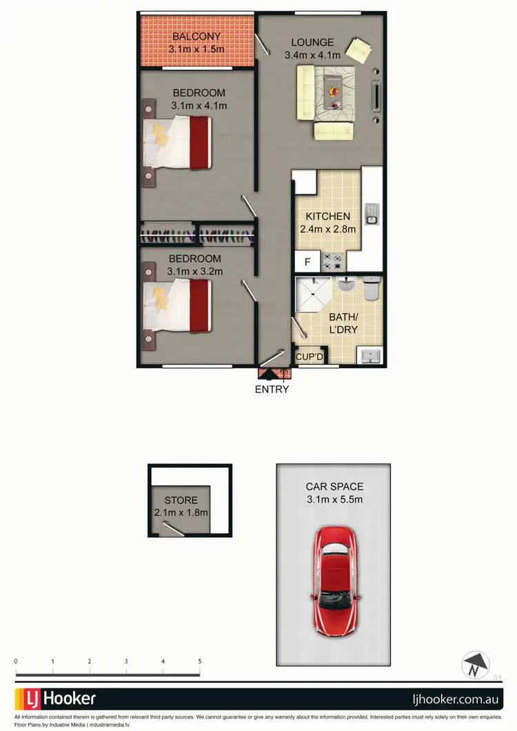 Floorplan of Homely unit listing, 11/153 Murranji Street, Hawker ACT 2614