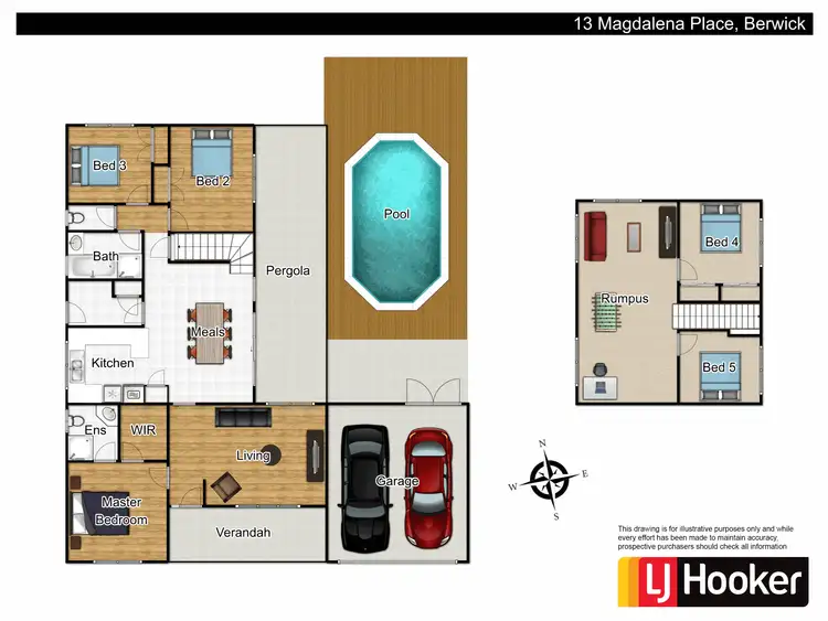Floorplan of Homely house listing, 13 Magdalena Place, Berwick VIC 3806