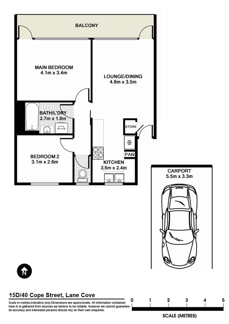 Floorplan of Homely apartment listing, 15D/40 Cope Street, Lane Cove NSW 2066
