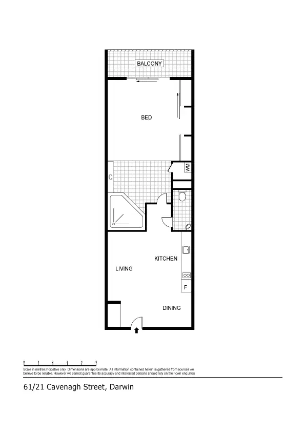 Floorplan of Homely unit listing, 61/21 Cavenagh Street, Darwin NT 800