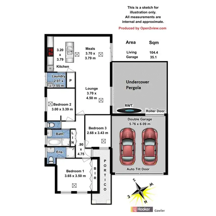 Floorplan of Homely house listing, 25D Greening Drive, Evanston Park SA 5116