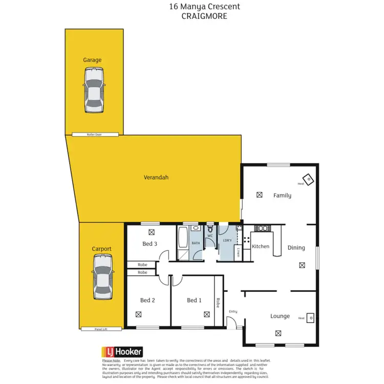 Floorplan of Homely house listing, 16 Manya Crescent, Craigmore SA 5114