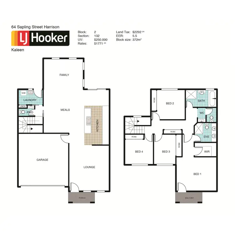 Floorplan of Homely house listing, 64 Sapling Street, Harrison ACT 2914