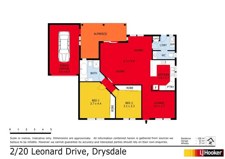 Floorplan of Homely unit listing, 2/20 Leonard Drive, Drysdale VIC 3222