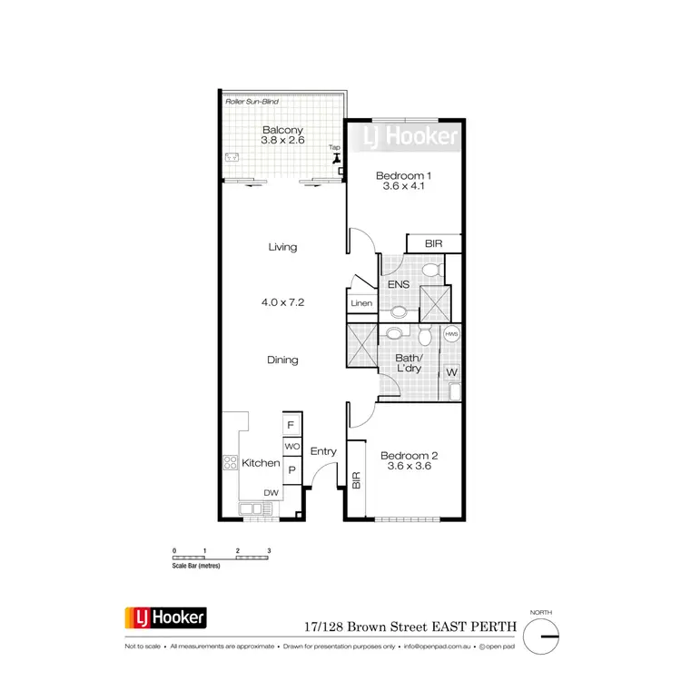 Floorplan of Homely apartment listing, 17/128 Brown Street, East Perth WA 6004