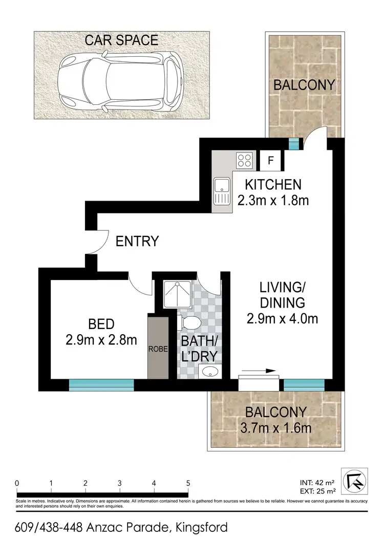 Floorplan of Homely apartment listing, 6.09 438-448 Anzac Pde, Kingsford NSW 2032