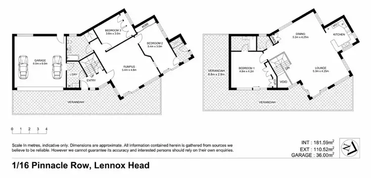 Floorplan of Homely semi-detached listing, 1/16 Pinnacle Row, Lennox Head NSW 2478