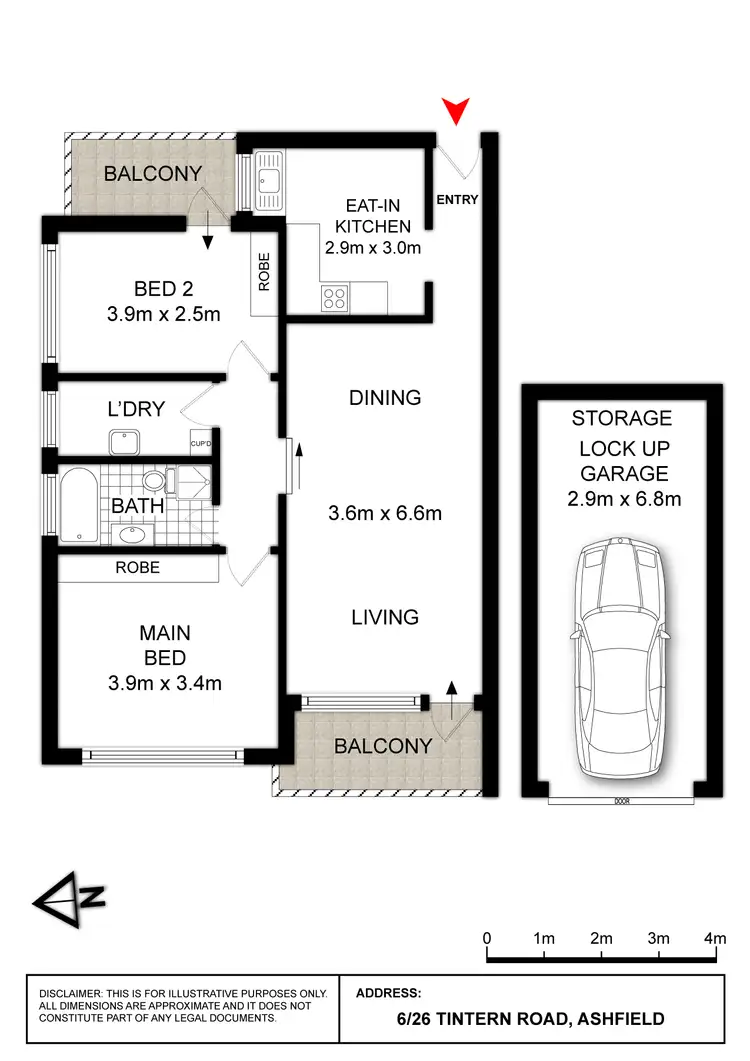 Floorplan of Homely unit listing, 6/26 Tintern Road, Ashfield NSW 2131