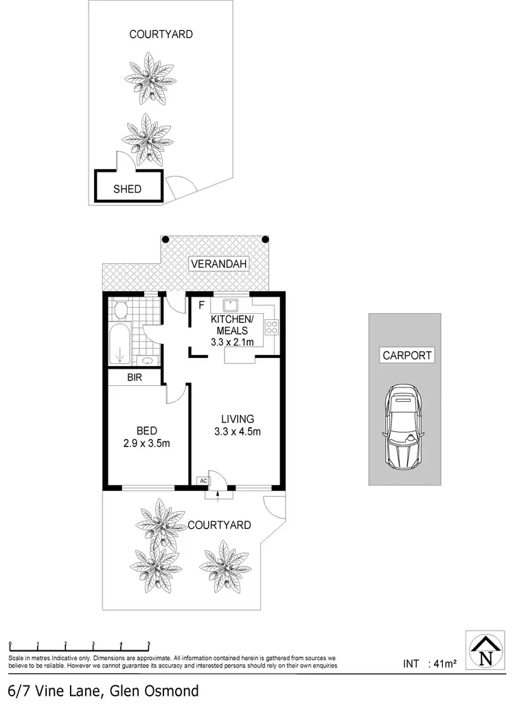 Floorplan of Homely unit listing, 6/7 Vine Lane, Glen Osmond SA 5064