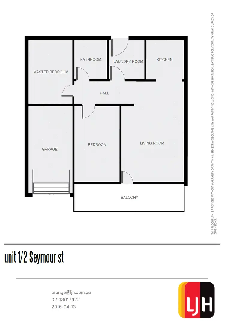 Floorplan of Homely unit listing, 1/2 Seymour Street, Orange NSW 2800