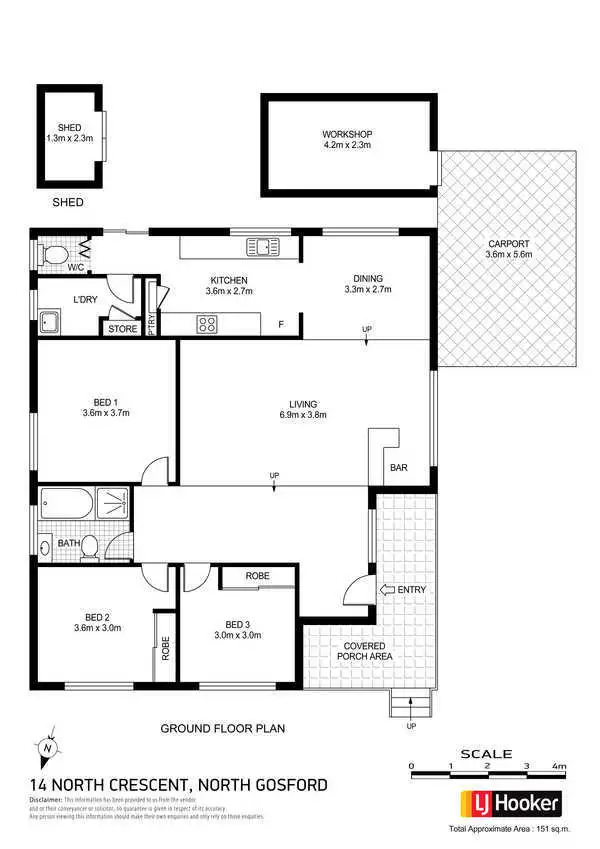 Floorplan of Homely house listing, 14 North Crescent, North Gosford NSW 2250