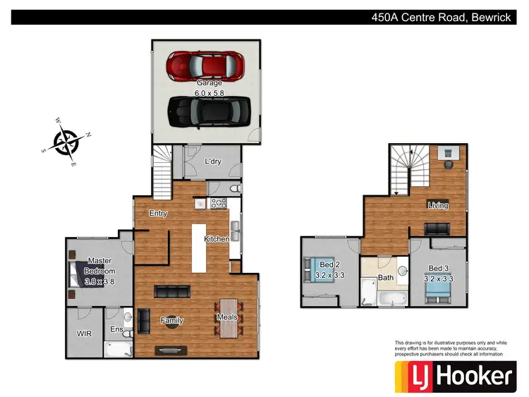 Floorplan of Homely townhouse listing, 450A Centre Road, Berwick VIC 3806