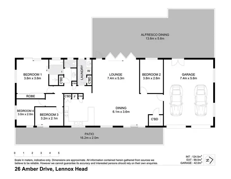 Floorplan of Homely house listing, 26 Amber Drive, Lennox Head NSW 2478