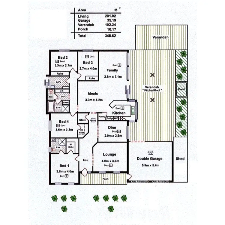 Floorplan of Homely house listing, 35 Gleeson Grove, Evanston Park SA 5116