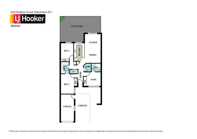 Floorplan of Homely townhouse listing, 6/63 Tinderry Circuit, Palmerston ACT 2913
