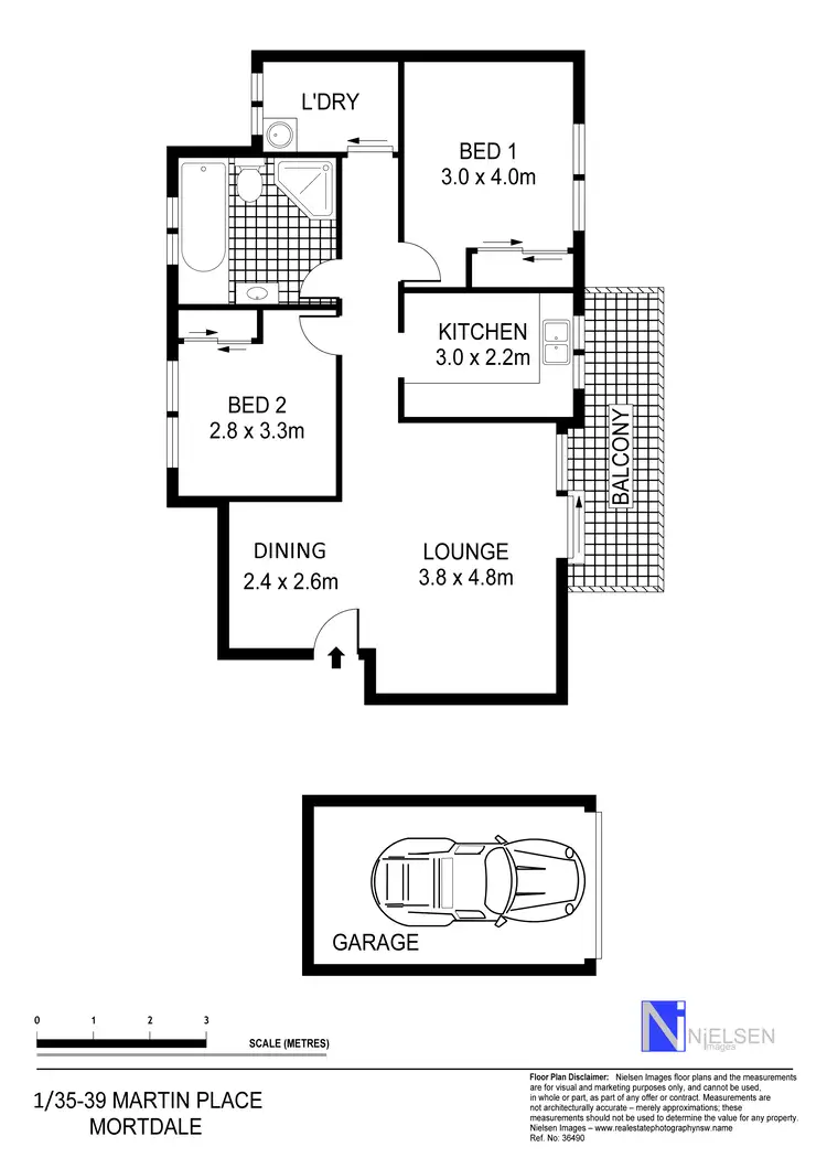 Floorplan of Homely unit listing, 1/35-39 Martin Place, Mortdale NSW 2223