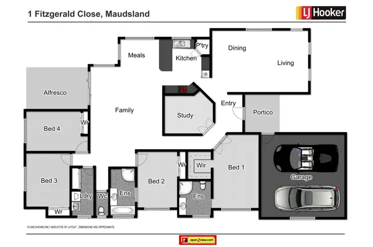 Floorplan of Homely house listing, 1 Fitzgerald Close, Maudsland QLD 4210