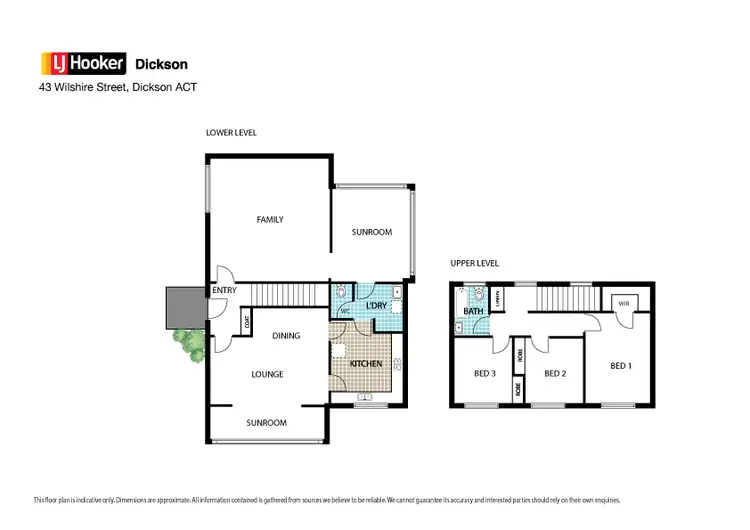 Floorplan of Homely semi-detached listing, 43 Wilshire Street, Dickson ACT 2602